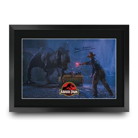 HWC Trading Jurassic Park 1 Scene 1 Gifts Printed Signed Autograph Picture for Movie Memorabilia Fans - A3 Framed
