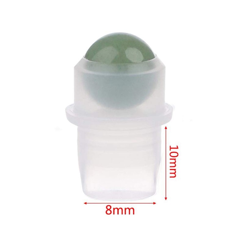 Furnido 10 Pack Natural Crystal Stones Roller Balls for Essential