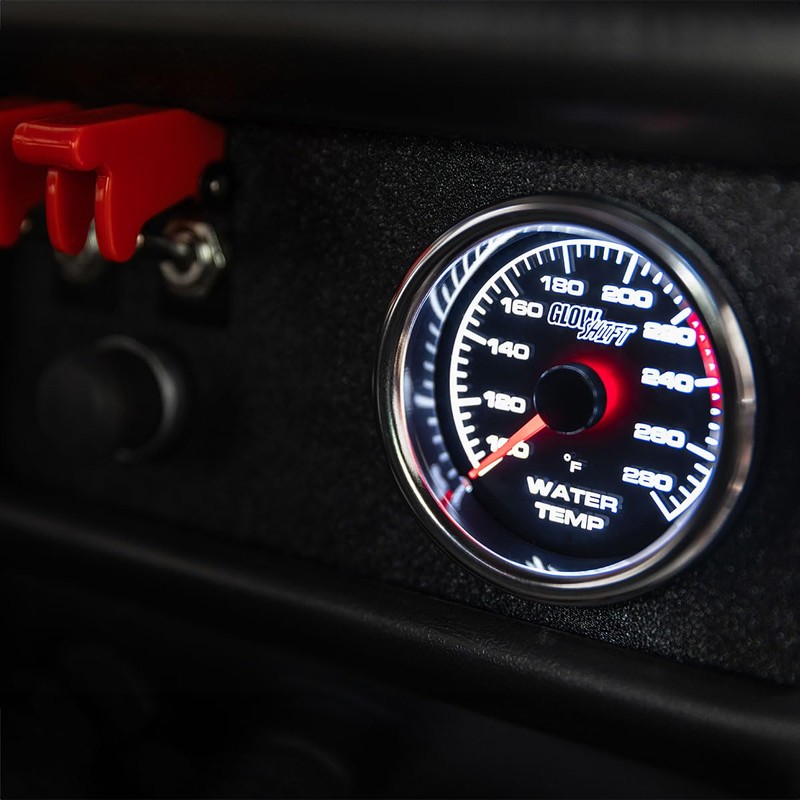 GlowShift 2-5/8" Racing 280F Mechanical Water Coolant Temperature Gauge Kit
