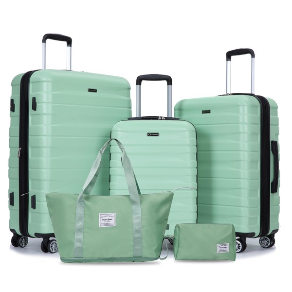 Luggage Sets 3 Piece with Double Spinner Wheels,PC Hardside Suitcase