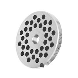 BOLEXINO #12 Stainless Steel 1/4" Meat Grinder Plate, Heavy Duty 6mm Medium Plate for Coarse Sausages