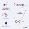 LuckyLy Set Joyería para Mujer Acero Inoxidable Baño Oro Rosa