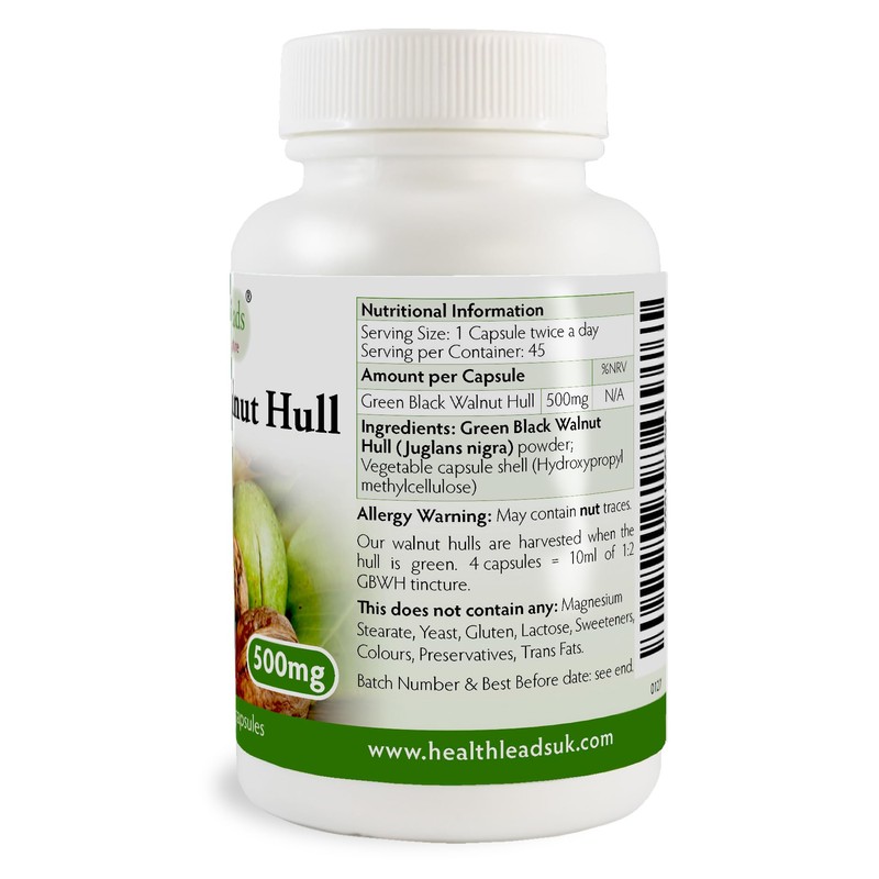 Green Black Walnut Hull 500mg x 90 Capsules