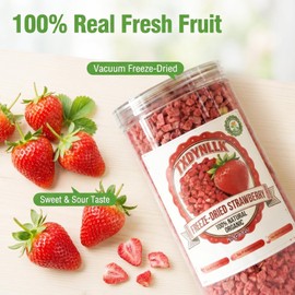Premium Freeze-Dried Strawberry Pieces 10 Oz - Dehydrated strawberries