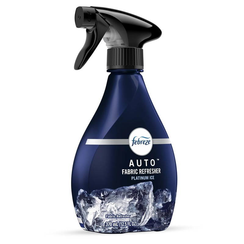 Febreze Fabric AUTO Car Spray Air Freshener, Odor Fighting, Platinum
