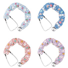 LedBack Easter Bunny 4 Pack Stethoscope Cover Universal Fit Stethoscope Sleeve Stretchy Protective Covers Stethoscope Decor Sleeve Stethoscopes Accessories for Doctor Nurse