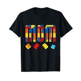 Mom Master Builder Building Blocks Birthday Family Matching T-Shirt
