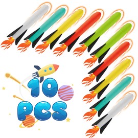 FOSUBOO Rocket Refill Pack, 10 PCS Spare Rockets Toys, Garden Outdoor Toys, Rocket Launcher for Kids, Gifts for Boys Girls Age 3 4 5 6 7 8+