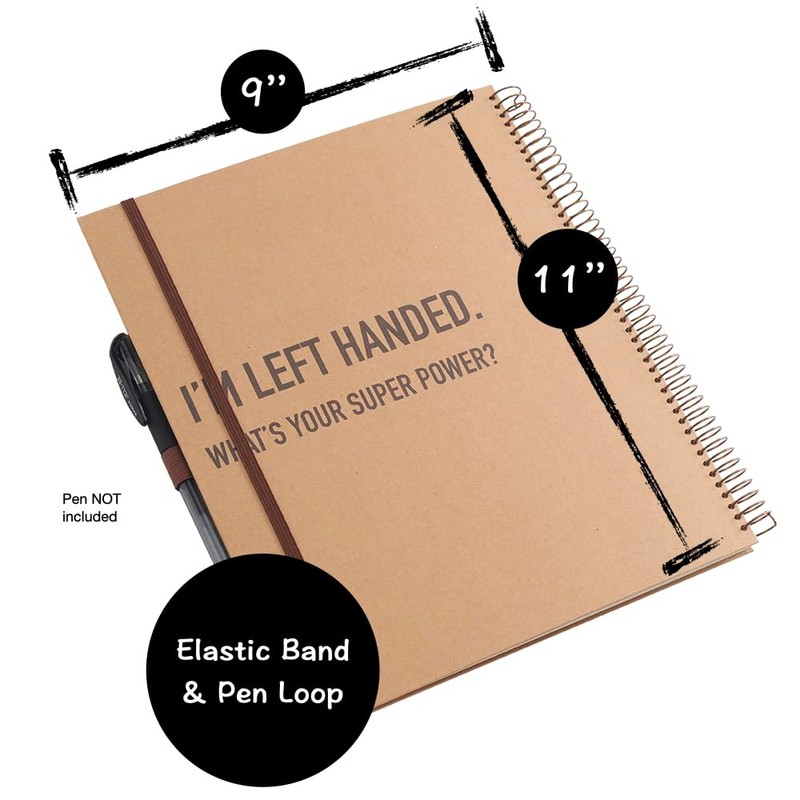 Urby Left Handed Notebooks College Ruled, 160 Pages 1 Subject,