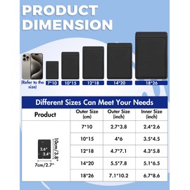 100 Pack Resealable Packaging Bags for Small Business Double-Sided Color Smell Proof Bags for Food Storage Flat Bags (Black, 2.7" x 3.8")