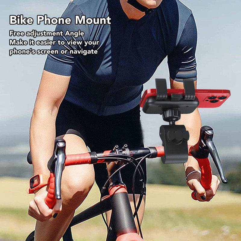 Bike Phone Mount Universal Adjustable Angle Motorcycle Handlebar Cell Phone