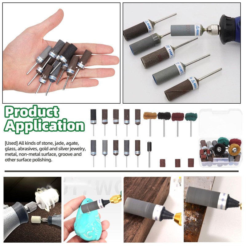 Keadic 18Pcs 180 to 2000 Grits Aluminum Oxide Abrasive Sanding