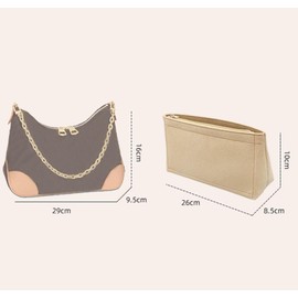 Lckaey purse insert for boulogne organizer boulogne handbag bag insert organizer 2075khaki