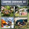 VECKYJL Camping Cookware Set, Lightweight Backpacking Mess Kit with Camping