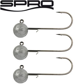 Spro Jighead HD Jig 90-3 Gamakatsu Jig Hooks for Rubber Fishing, Jig Heads for Rubber Fish, Lead Head for Rubber Fish, Jig Fishing Hooks, Size: 7 g / Size 6/0