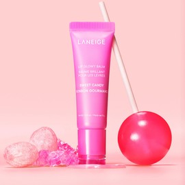 LANEIGE Lip Glowy Balm, Sweet Candy: Sheer Tinted Lip Moisturizer with Shea Butter, for Hydrating Shine & Soft Lips