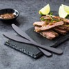 GoGeiLi Matte Black Dinner Knife, Stainless Steel Satin Finish 9.4-inch