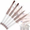 Ycyan Set Pinceles Uñas 5pcs Rhinestone Gel Uv Liner Manicura