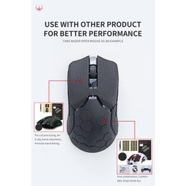 [Grip Upgrade] HOTLINEGAMES 2.0 Plus DIY Hexagon Version Gaming Mouse Grip Tape, Professional Mice Upgrade Kit,Sweat Resistant,Cut to Fit,Easy to Use