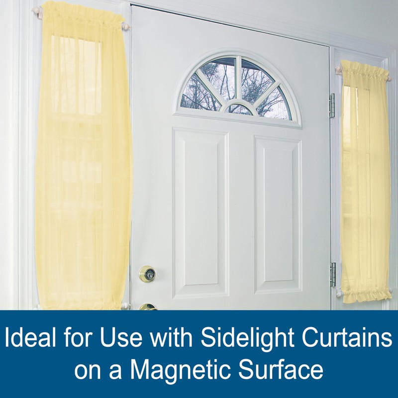 Kenney Magnetic Curtain Rod for Metal Doors/Metal Surfaces, No Drill