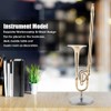 Miniature Trombone Replica with Stand and Case Gold Plated Instrument