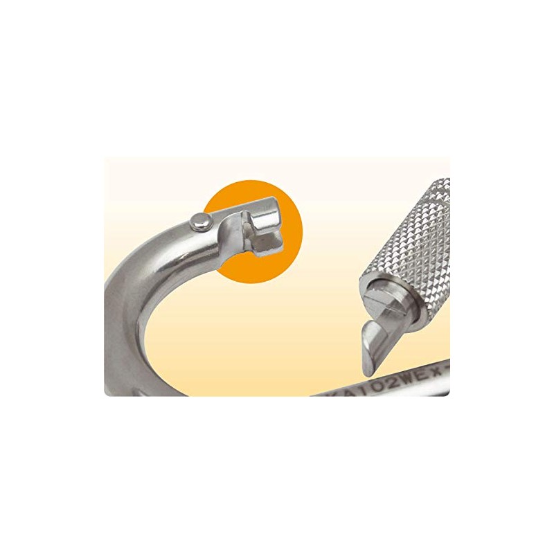 123 Carabiner Ex Stainless Steel KA102 Double Stopper KA102WEXS