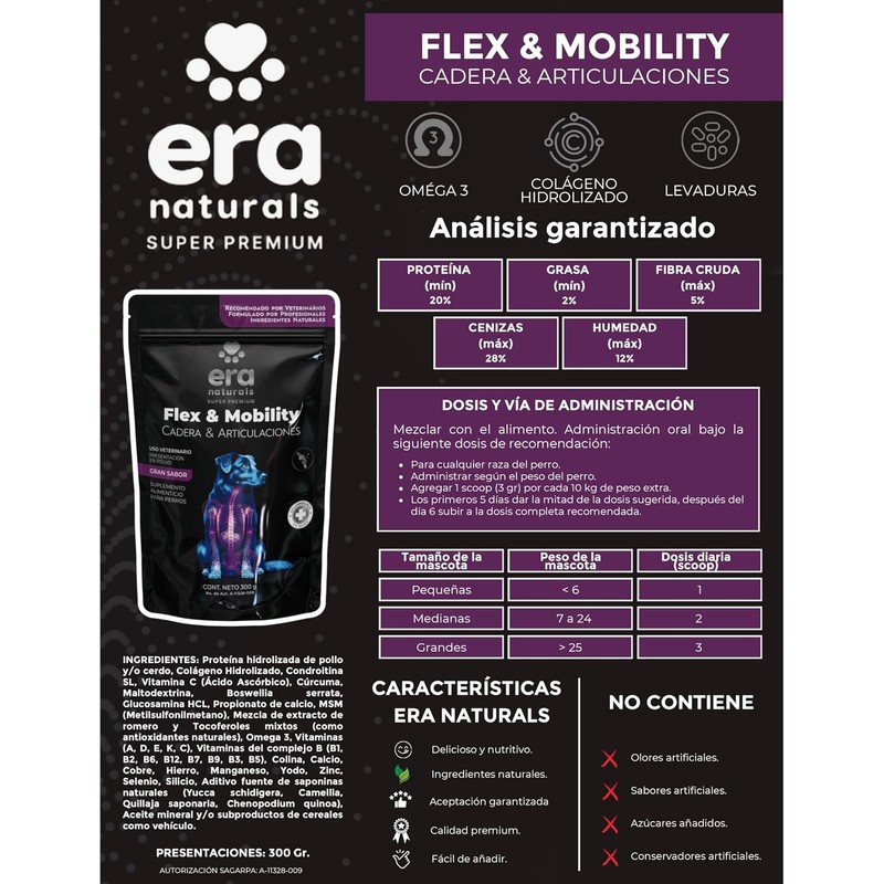 Flex and Mobility Suplemento para Perros con Glucosamina
