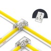 YUTOKEER 10mm Solder-Free LED Strip Connector - Supports L-Shape &