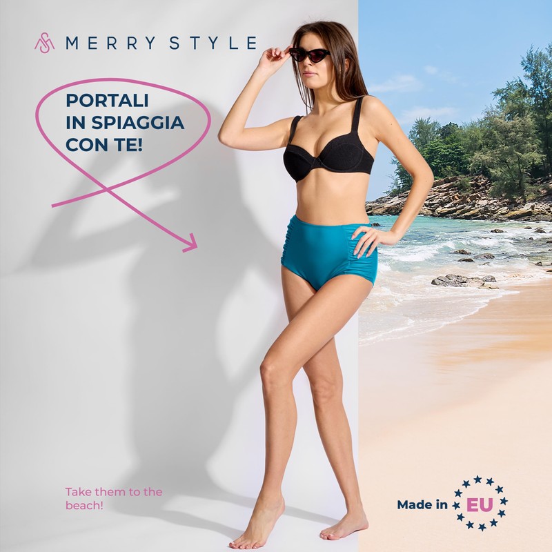 Merry Style Slip Bikini Donna MS10-119 (Blu (6046), 52)