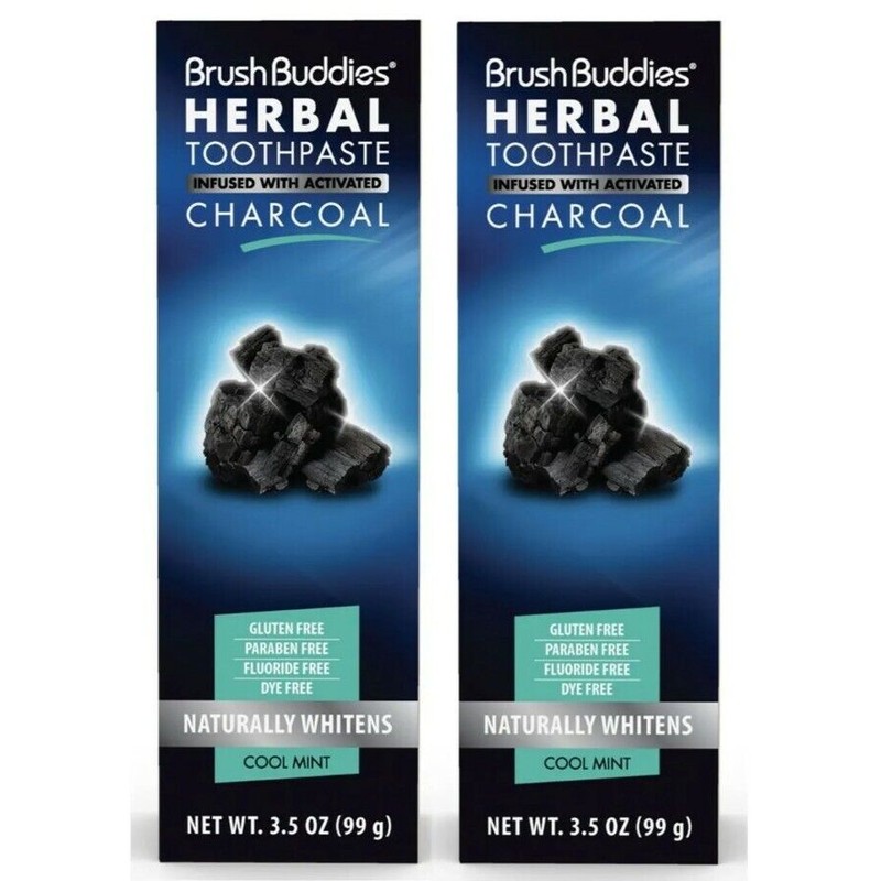 Brush Buddies Lot 4 Brush Buddies Herbal Toothpaste 3.5oz Activated