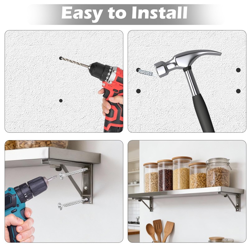 36" x 12" Folding Concession Shelf – Stainless Steel Drop