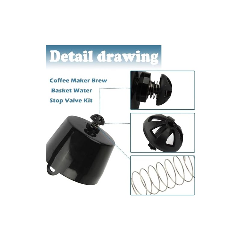 Coffee Machine Brew Basket Bottom Spring Loaded Stopper Kits Replacement