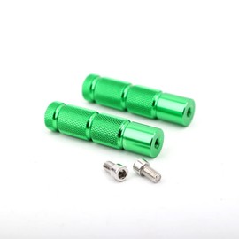 Minho Green CNC Universal Motorcycle Bicycle Foot Pegs M8 Rear Footrest Peg Footpeg For Mini Bike Parts Honda Grom MSX125 9mm Install Hole