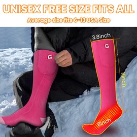 Women Heated Socks,Rechargeable Heated Socks for Men Women,Electric Battery Powered Sokcs for Arthritis Chronically Cold Feet Winter Cold Weather Socks for Hunting Skiing Walking Fishing