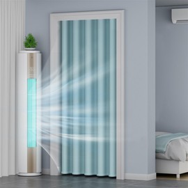 SK Studio Door Curtain Opaque Thermal Curtains with Eyelets Winter Cold Protection Heat Retention Curtain Door Room Divider for Bedroom Grey 100 x 150 cm