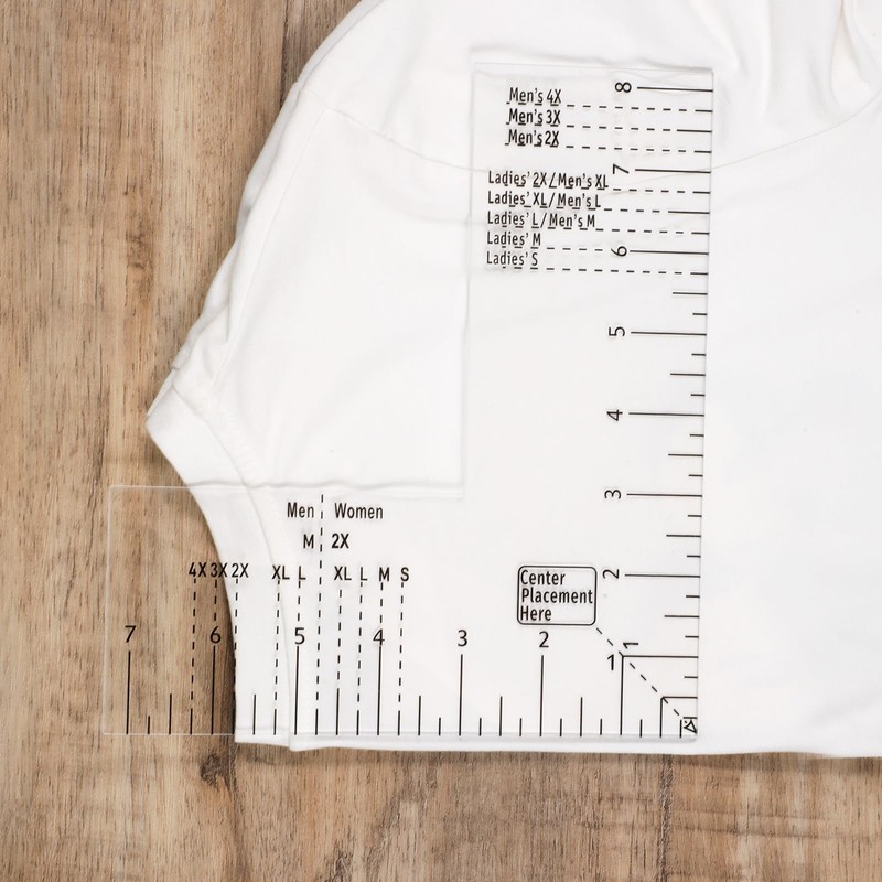 Left Chest Logo Placement Tool for Heat Press T-Shirt Ruler