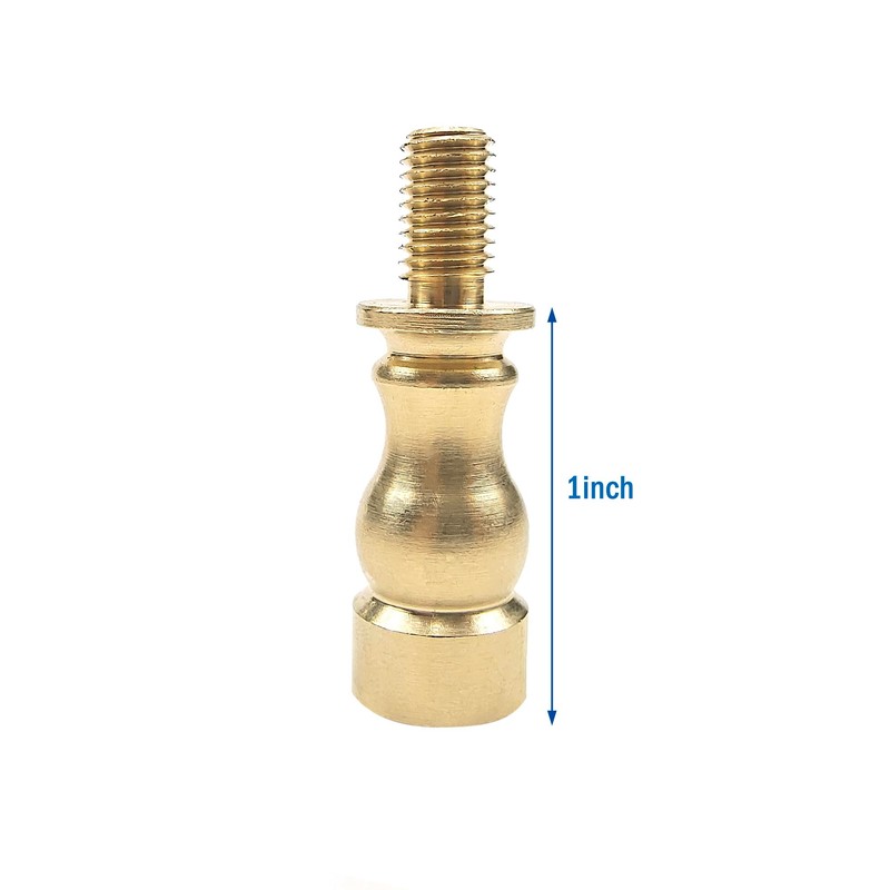 ECUDIS Lamp Shade Brass Risers Lamp Finial Extender, 2 Pack