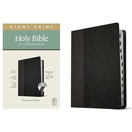 NLT Personal Size Giant Print Holy Bible (Red Letter, LeatherLike, Black/Onyx, Indexed): Includes Free Access to the Filament Bible App Delivering Study Notes, Devotionals, Worship Music, and Video