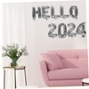 Alipis Aluminum Film Balloons Kit 2024 New Year Decorative Banners