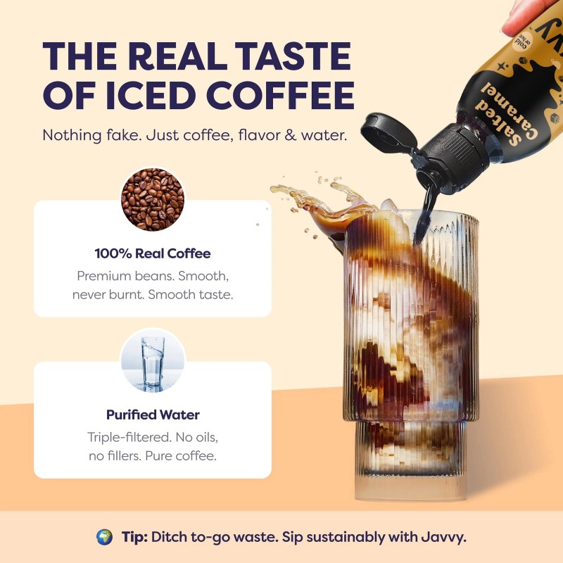 Javvy Premium Arabica Coffee Concentrate 6 Fl Oz Brewed Naturally