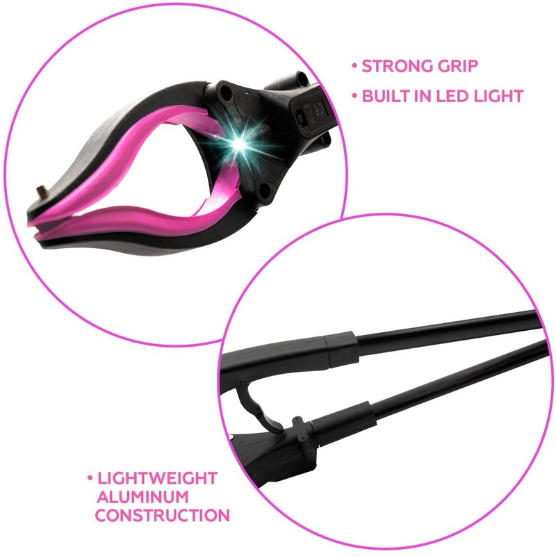 Grabber Tool 19" Aluminum Magnetic Claw with LED Light, Lightweight