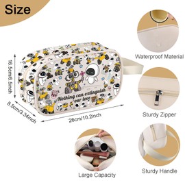 MEIKIUP Cartoon Couples Gifts Wall-E and Eve Love Clear Makeup Cosmetic Bag Nothing Can Extinguish Our Love Honeymoon Gifts (Robot Clear Bag-UK)