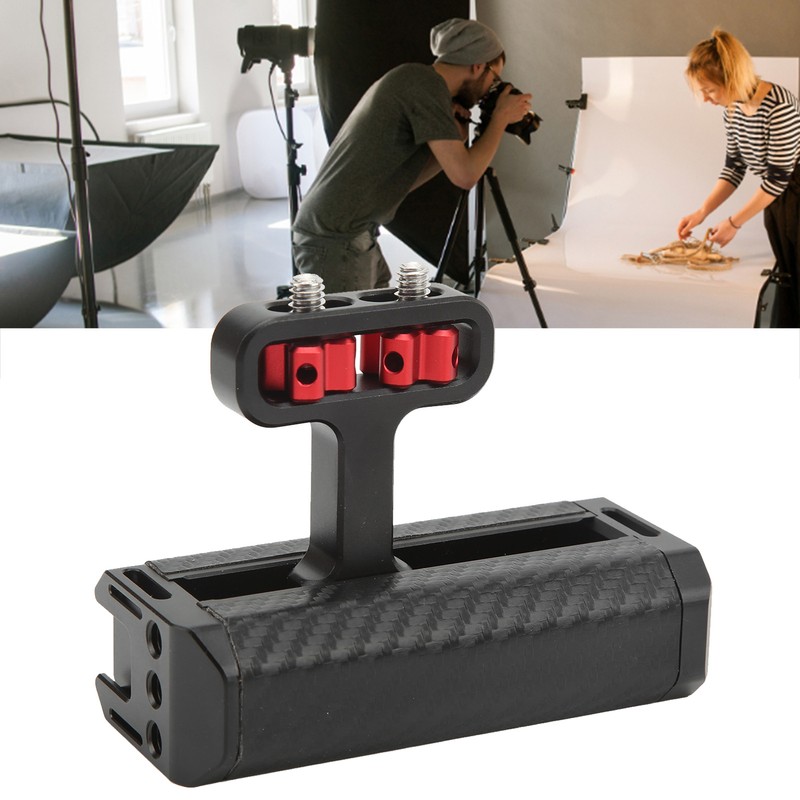 Camera Side Handle Handgrip Aluminum Alloy with 1/4in Screws For