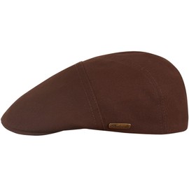 Sterkowski Model Ivy Five | 100% Combed Cotton Flat Cap for Men and Women | Lightweight Hand Stitched Classic Flat Cap, brown, 59