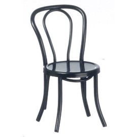 Melody Jane Dollhouse Black Metal Bistro Chair Garden Pub Patio Furniture