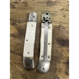 Hubertus Knife  Scales White Micarta  10 CM RARE. Handles And Many Others