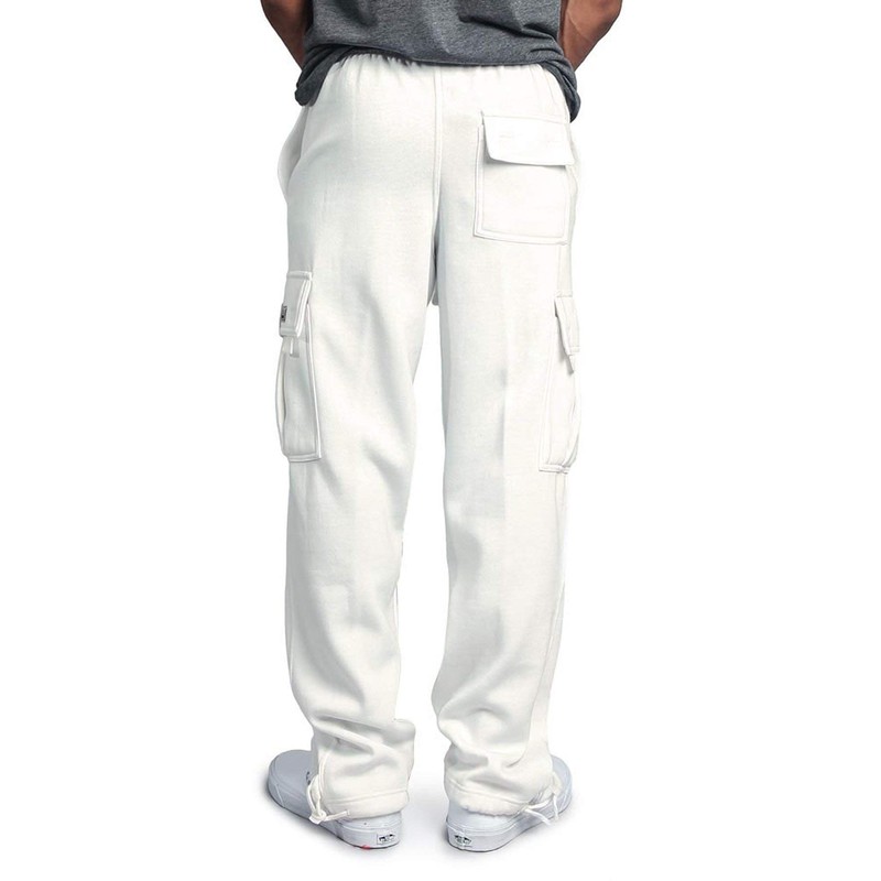 G-Style USA Men's Solid Fleece Heavyweight Cargo Pants FL77 -