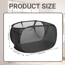 Collapsible Laundry Baskets, 3 Pack Mesh Pop-Up Laundry Hampers