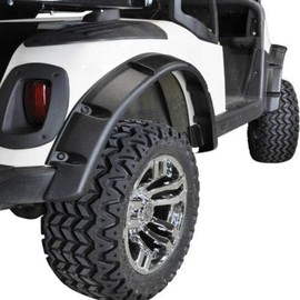 Huskey 4PCS Golf Cart Fender Flares with Stainless Steel Hardware for EZGO RXV 2008-2015 G/E Models,3-4 Inches Wide,Made of Impact-Resistant ABS plastic for Lifted Golf Cart with Offroad Tires