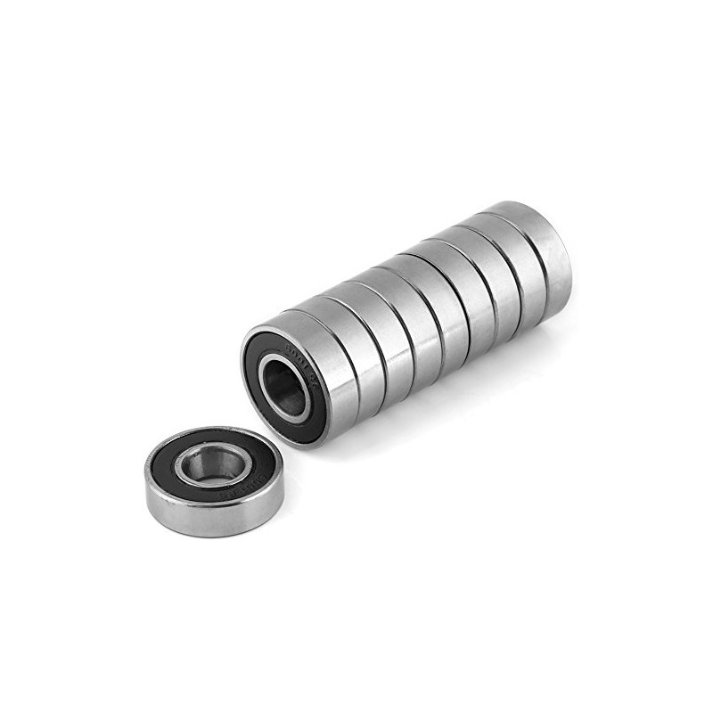 10pcs 6001-2RS Rubber Ball Bearings Deep Groove Ball Bearings Sealed